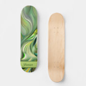 grüne Wellenmuster abstrakt Persoonlijk Skateboard (Voorkant)