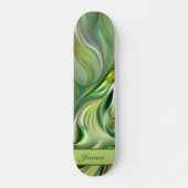 grüne Wellenmuster abstrakt Persoonlijk Skateboard (Voorkant)