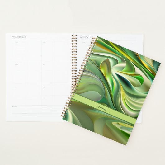 grüne Wellenmuster abstrakt Planner (Display)