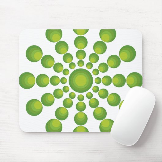 Grüner 70er Jahre-Style Muismat (Met muis)