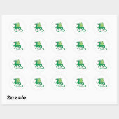 grüner Drache green dragon Ronde Sticker (Vel)