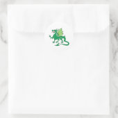 grüner Drache green dragon Ronde Sticker (Tas)