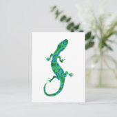 Grüner Gecko ArtDeco Briefkaart (Staand voorkant)