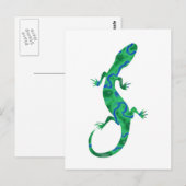 Grüner Gecko ArtDeco Briefkaart (Voorkant / Achterkant)