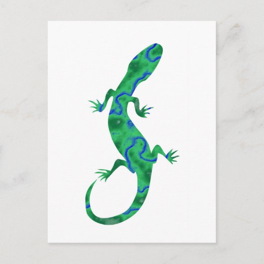 Grüner Gecko ArtDeco Briefkaart (Voorkant)
