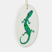 Grüner Gecko ArtDeco Keramisch Ornament (Rechts)
