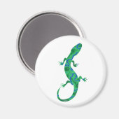 Grüner Gecko ArtDeco Magneet (Voorkant / Achterkant)