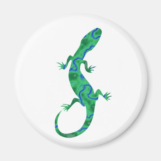 Grüner Gecko ArtDeco Magneet (Voorkant)