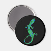 Grüner Gecko ArtDeco Magneet (Voorkant / Achterkant)