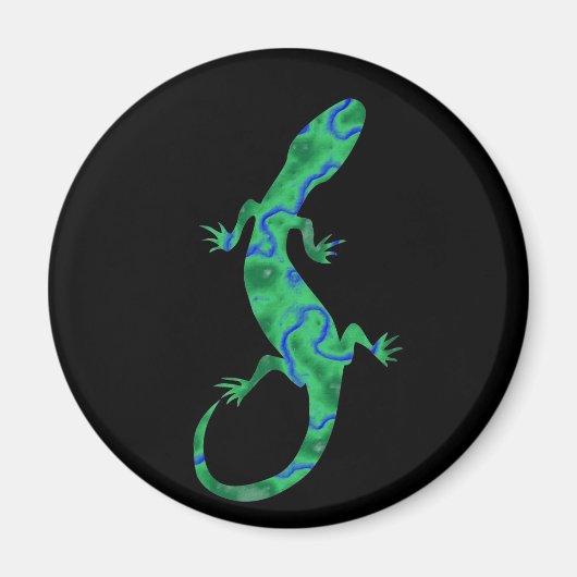 Grüner Gecko ArtDeco Magneet (Voorkant)