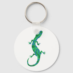Grüner Gecko ArtDeco Sleutelhanger
