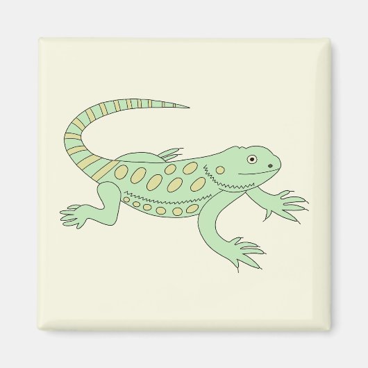 Grüner Leguan Magneet (Voorkant)