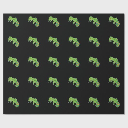 Grüner Leopardgecko Cadeaupapier (Vlak)