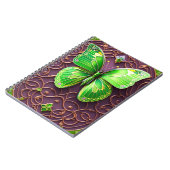 Grüner Schmetterling 3D Optik Notitieboek (Linkerzijde)
