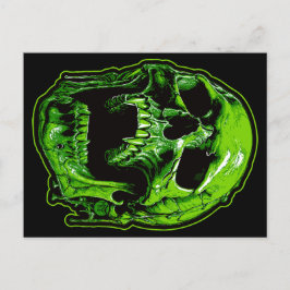 Grüner Vampirschädel Briefkaart