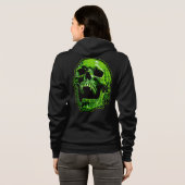 Grüner Vampirschädel Hoodie (Achterkant volledig)
