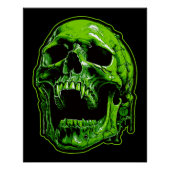 Grüner Vampirschädel Perfect Poster (Voorkant)
