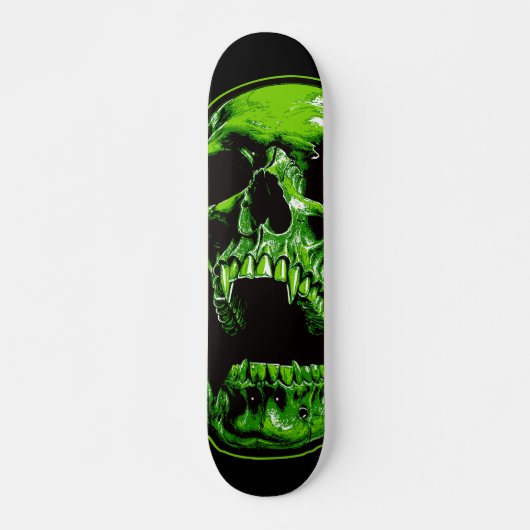 Grüner Vampirschädel Persoonlijk Skateboard (Voorkant)