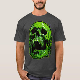 Grüner Vampirschädel T-shirt