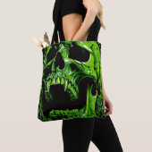 Grüner Vampirschädel Tote Bag (Dichtbij)