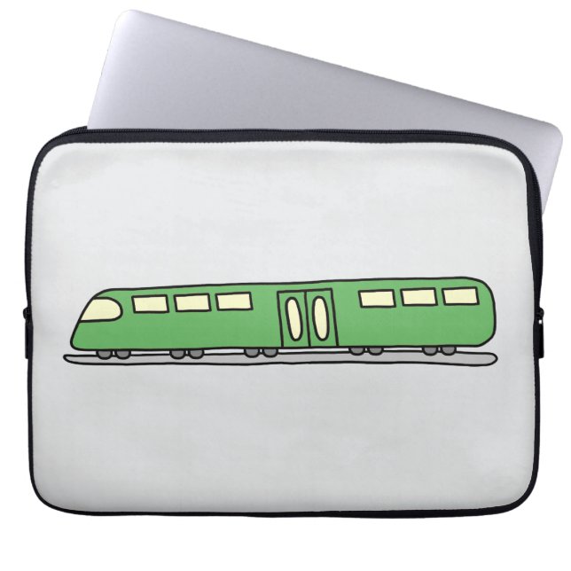 Grüner Zug Laptop Sleeve (Voorkant)