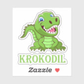 grünes Krokodil Sticker (Vel)