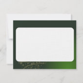 Grünes Weihnachtsmotiv mit goldenem Weihnachtsbaum Kaart (Achterkant)