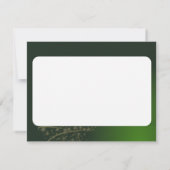 Grünes Weihnachtsmotiv mit goldenem Weihnachtsbaum Kaart (Achterkant)