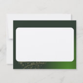 Grünes Weihnachtsmotiv mit goldenem Weihnachtsbaum Kaart (Achterkant)