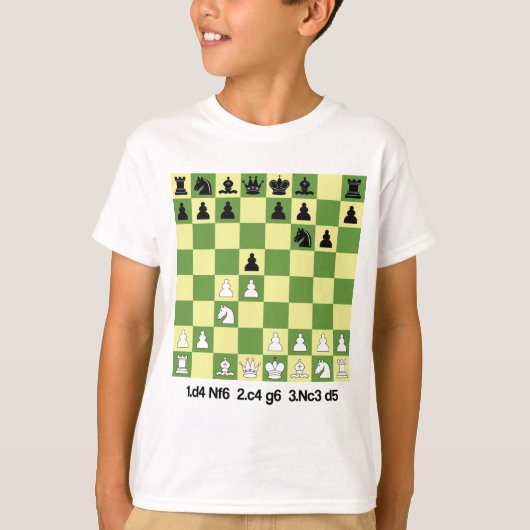 Grunfeld Defense Chess Open Shirt Chess Gift (Voorkant)