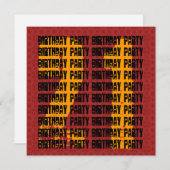 Grunge 21st Birthday Red Black Gold W1005 Kaart (Voorkant / Achterkant)