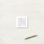 Grunge 250 Jaar Vrijheid Sinds 1776 Patriottisch Post-it® Notes (Op bureau)