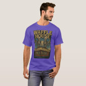 Grunge 70s Waffle House Design T-shirt (Voorkant volledig)