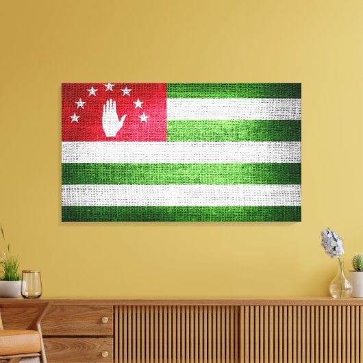 Grunge Abkhazia Flag Canvas Afdruk (Insitu (Woonkamer))