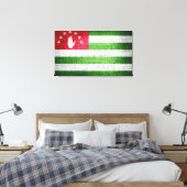 Grunge Abkhazia Flag Canvas Afdruk (Insitu (Slaapkamer))