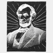 grunge abraham lincoln blanket fleece deken (Voorkant)