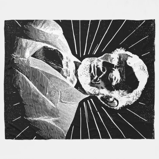 grunge abraham lincoln blanket fleece deken (Voorkant (Horizontaal))