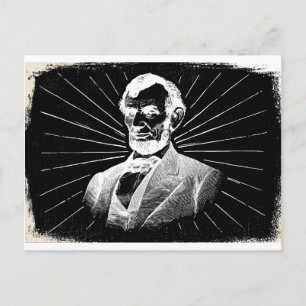 grunge abraham lincoln briefkaart