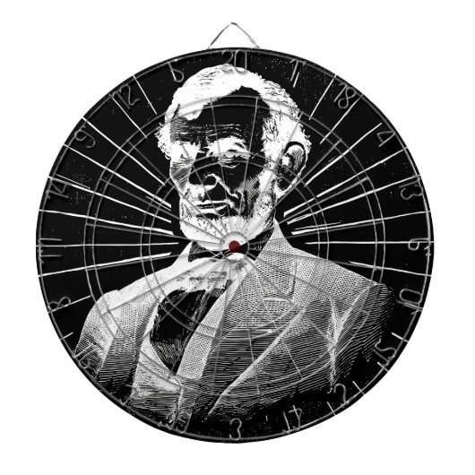 grunge abraham lincoln dartbord (Voorkant)