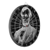 grunge abraham lincoln dartbord (Voorkant Links)