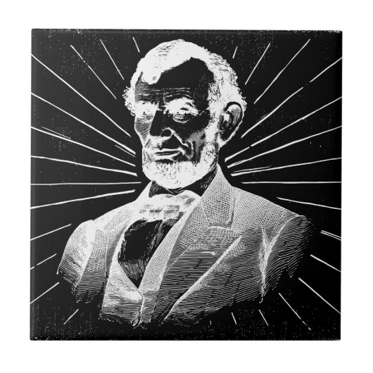 grunge abraham lincoln tegeltje (Voorkant)