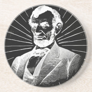 grunge abraham lincoln zandsteen onderzetter