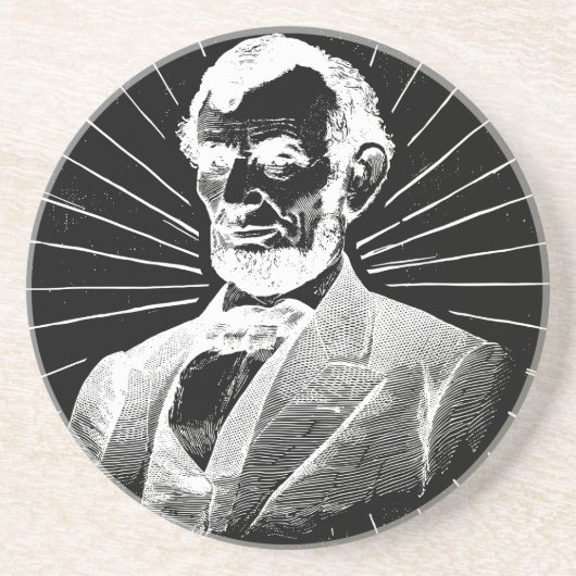 grunge abraham lincoln zandsteen onderzetter (Voorkant)