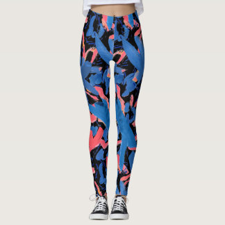 Grunge Abstract bloemmotief Leggings