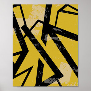 Grunge Abstract geometrisch ontwerp Poster