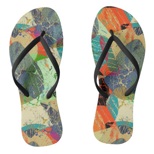 Grunge abstract teenslippers (Voetbed)