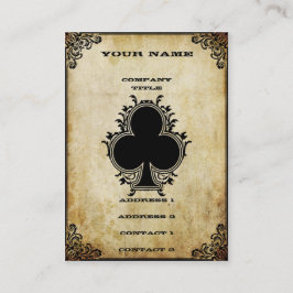 Grunge Ace of Clubs Visitekaartje
