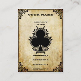 Grunge Ace of Clubs Visitekaartje