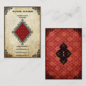 Grunge Ace of Diamonds Visitekaartje (Voorkant / Achterkant)