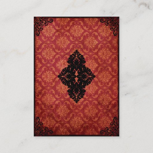 Grunge Ace Of Hearts Visitekaartje (Achterkant)